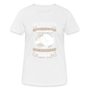 Opa und Enkel Geschenk - Frauen T-Shirt atmungsaktiv - Weiß - Vorne - AI Model Female 172 dark (172cm)