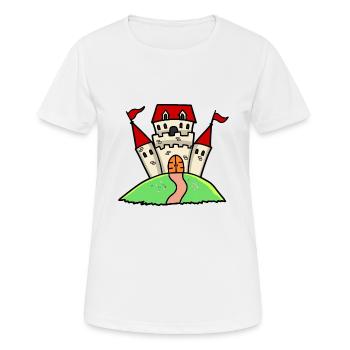 Château Ritterburg Château Forteresse Ritterburg enfants - T-shirt respirant Femme - blanc - Devant - AI Model Female 172 dark (172cm)