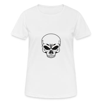 Tod Schädel Jenseits Totenkopf Tattoo - Frauen T-Shirt atmungsaktiv - Weiß - Vorne - AI Model Female 172 dark (172cm)