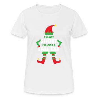 Im not short im just a Tall Elf weihnachtself Xmas - Frauen T-Shirt atmungsaktiv - Weiß - Vorne - AI Model Female 172 dark (172cm)