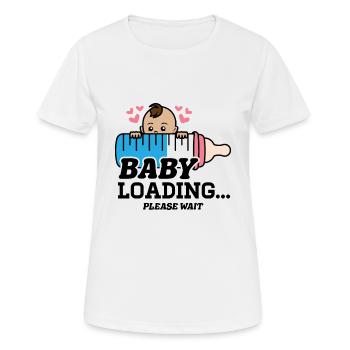 Chargement de bébé - T-shirt respirant Femme - blanc - Devant - AI Model Female 172 dark (172cm)