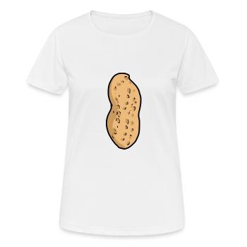 Erdnuss Nuss Nüsse Speise Nahrung Erdnüsse - Frauen T-Shirt atmungsaktiv - Weiß - Vorne - AI Model Female 172 dark (172cm)