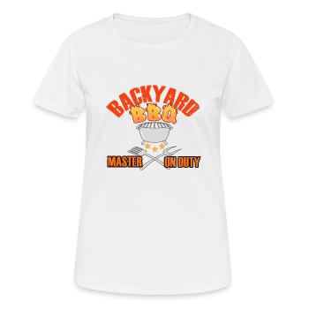 Backyard BBQ Master Au Grill Grill Barbecue - T-shirt respirant Femme - blanc - Devant - AI Model Female 172 dark (172cm)