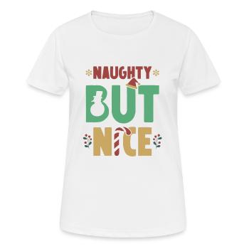 Coquine mais gentille - T-shirt respirant Femme - blanc - Devant - AI Model Female 172 dark (172cm)