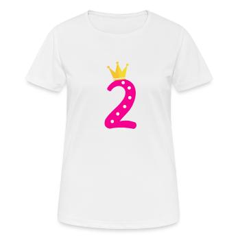 Cadeau d'anniversaire fille 2 ans princesse - T-shirt respirant Femme - blanc - Devant - AI Model Female 172 dark (172cm)