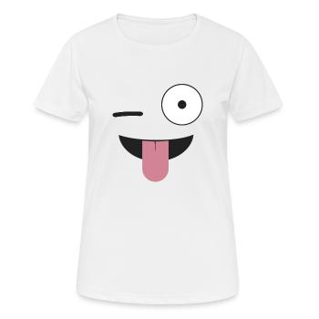 Silly Eyes Emojis - Women's Breathable T-Shirt - white - Front - AI Model Female 172 dark (172cm)