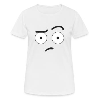 Verwirrte Emojis - Frauen T-Shirt atmungsaktiv - Weiß - Vorne - AI Model Female 172 dark (172cm)