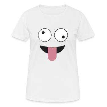 Eye Wink Emojis - Women's Breathable T-Shirt - white - Front - AI Model Female 172 dark (172cm)