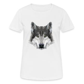 POLYGON WOLF MYTH FANTASY Husky - Frauen T-Shirt atmungsaktiv - Weiß - Vorne - AI Model Female 172 dark (172cm)