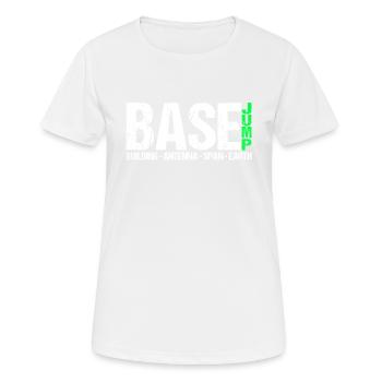 Base Jumping Jump Fallschirm Extrem Sport Jump - Frauen T-Shirt atmungsaktiv - Weiß - Vorne - AI Model Female 172 dark (172cm)