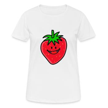 Baies de fraise aux fruits - T-shirt respirant Femme - blanc - Devant - AI Model Female 172 dark (172cm)