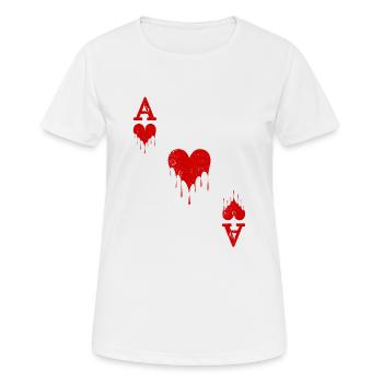 Heart As vintage distressed look - Women's Breathable T-Shirt - white - Front - AI Model Female 172 dark (172cm)