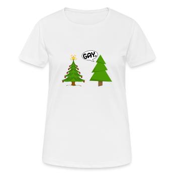 Gay christmas - Women's Breathable T-Shirt - white - Front - AI Model Female 172 dark (172cm)