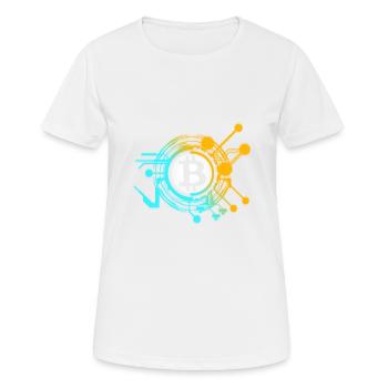 Bitcoin - Frauen T-Shirt atmungsaktiv - Weiß - Vorne - AI Model Female 172 dark (172cm)