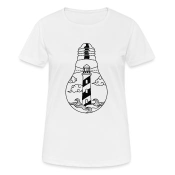 Phare Côte - T-shirt respirant Femme - blanc - Devant - AI Model Female 172 dark (172cm)