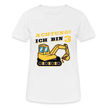 Attention I am 3 crawler excavator excavators - Women's Breathable T-Shirt - white - Front - AI Model Female 172 dark (172cm)