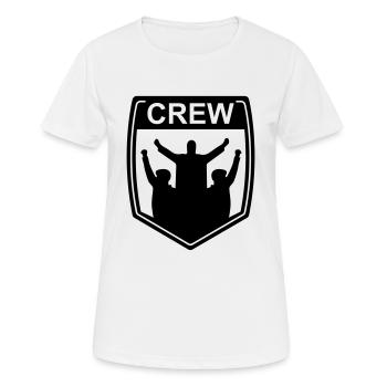 crew - Frauen T-Shirt atmungsaktiv - Weiß - Vorne - AI Model Female 172 dark (172cm)