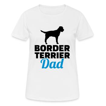 Border Terrier - Frauen T-Shirt atmungsaktiv - Weiß - Vorne - AI Model Female 172 dark (172cm)