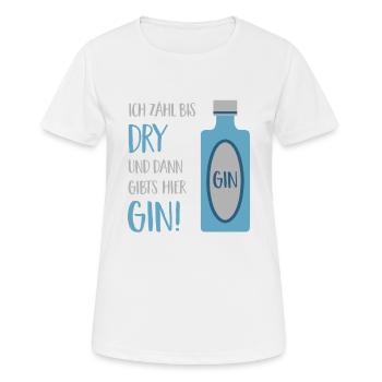 GIN - Frauen T-Shirt atmungsaktiv - Weiß - Vorne - AI Model Female 172 dark (172cm)
