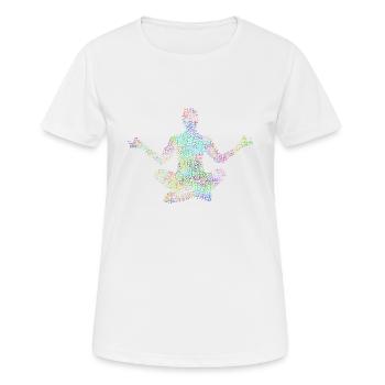 Méditation psychédélique - T-shirt respirant Femme - blanc - Devant - AI Model Female 172 dark (172cm)