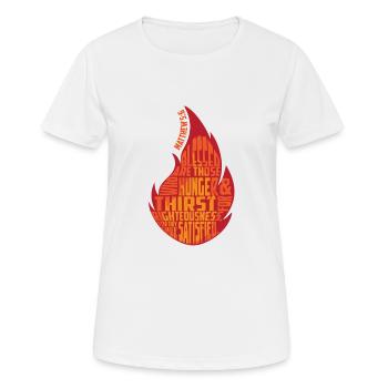 Bibelverse Vintage moderne 90er Jahre Psalm - Frauen T-Shirt atmungsaktiv - Weiß - Vorne - AI Model Female 172 dark (172cm)