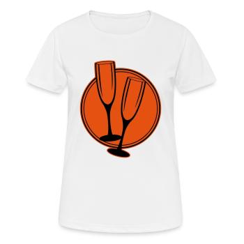 sekt glaeser kreis - Frauen T-Shirt atmungsaktiv - Weiß - Vorne - AI Model Female 172 dark (172cm)