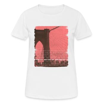 NEW YORK CITY - T-shirt respirant Femme - blanc - Devant - AI Model Female 172 dark (172cm)