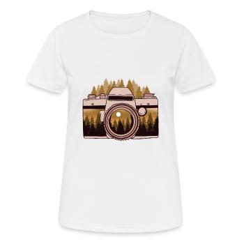 Camara Forest Photograph Kamera - Frauen T-Shirt atmungsaktiv - Weiß - Vorne - AI Model Female 172 dark (172cm)