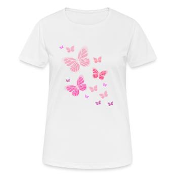 Papillon Papillon Papillon enfants - T-shirt respirant Femme - blanc - Devant - AI Model Female 172 dark (172cm)