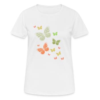 Papillon Papillon Papillon enfants - T-shirt respirant Femme - blanc - Devant - AI Model Female 172 dark (172cm)