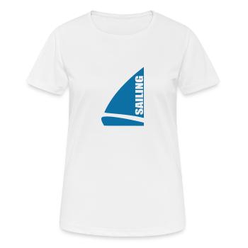 Voilier - vêtements de marin - T-shirt respirant Femme - blanc - Devant - AI Model Female 172 dark (172cm)