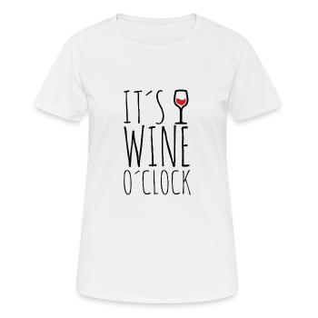 Wine o clock - Frauen T-Shirt atmungsaktiv - Weiß - Vorne - AI Model Female 172 dark (172cm)