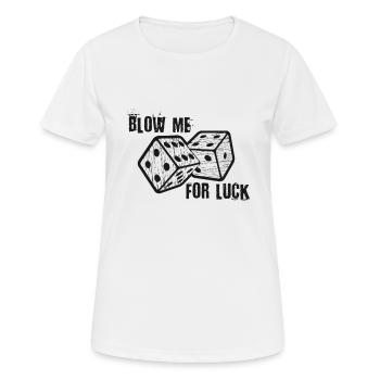 Cube fellation drôle - T-shirt respirant Femme - blanc - Devant - AI Model Female 172 dark (172cm)