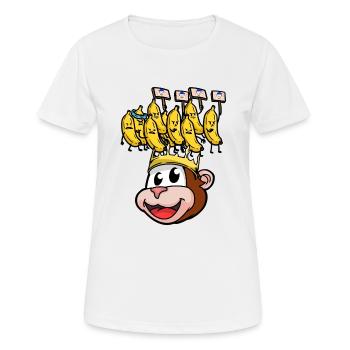 Bananen Protest König Affen Affe Fantasy - Frauen T-Shirt atmungsaktiv - Weiß - Vorne - AI Model Female 172 dark (172cm)