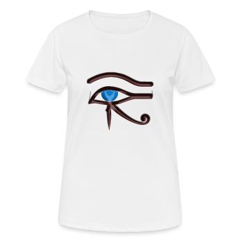 Das Auge des Horus Symbol Ägyptische Mythologie - Frauen T-Shirt atmungsaktiv - Weiß - Vorne - AI Model Female 172 dark (172cm)