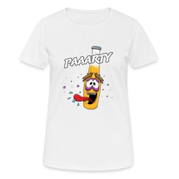 Lustige Bierflasche - Frauen T-Shirt atmungsaktiv - Weiß - Vorne - AI Model Female 172 dark (172cm)