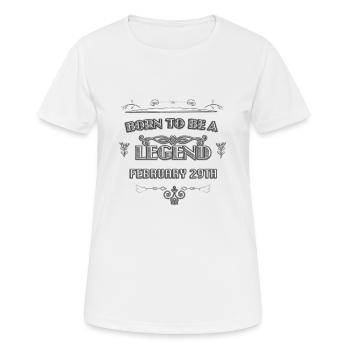 Born as a legend on February 29th - Women's Breathable T-Shirt - white - Front - AI Model Female 172 dark (172cm)