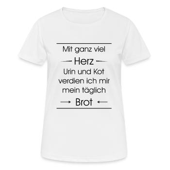 Pflegedienst Geschenk Idee Altenpflege Altenheim - Frauen T-Shirt atmungsaktiv - Weiß - Vorne - AI Model Female 172 dark (172cm)