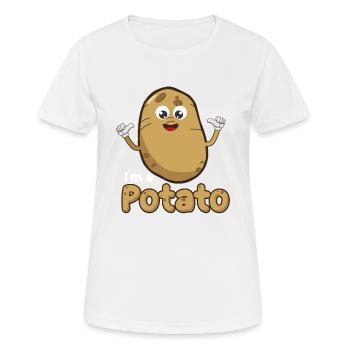 Ich bin ein Kartoffeldesign, Pommes Frites Design, Potato Gi - Frauen T-Shirt atmungsaktiv - Weiß - Vorne - AI Model Female 172 dark (172cm)