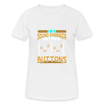Ingénieur du son console de mixage ingénieur du son ingénieur du son - T-shirt respirant Femme - blanc - Devant - AI Model Female 172 dark (172cm)