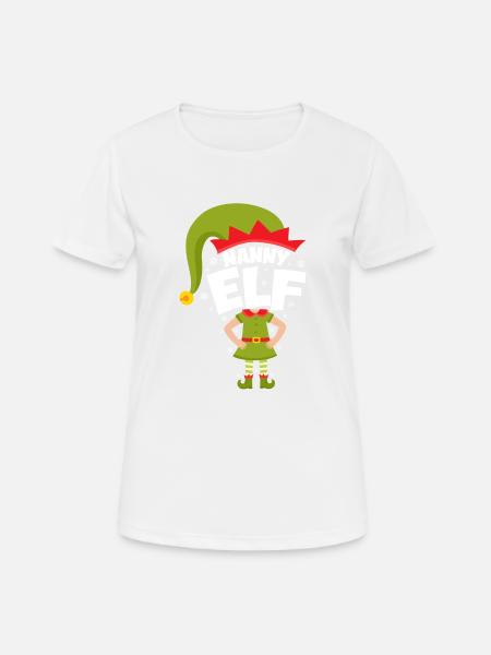 Nanny Elf - Women's Breathable T-Shirt - white