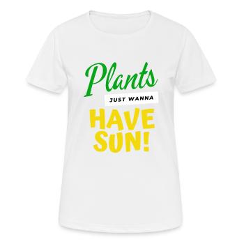 Spring funny saying about plants and garden - Women's Breathable T-Shirt - white - Front - AI Model Female 172 dark (172cm)