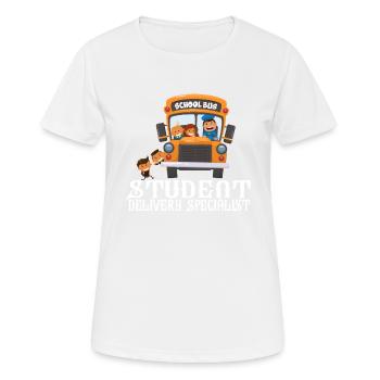 Student Delivery Specialist Schulbusfahrer - Frauen T-Shirt atmungsaktiv - Weiß - Vorne - AI Model Female 172 dark (172cm)