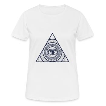 Oeil Illuminati - T-shirt respirant Femme - blanc - Devant - AI Model Female 172 dark (172cm)