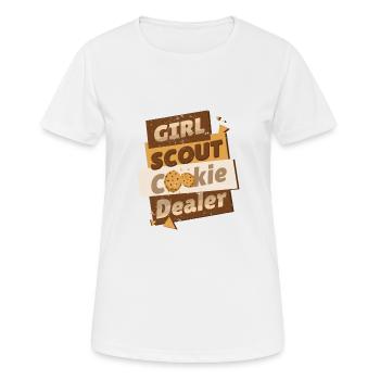 Girl scout biscuitier drôle scout - T-shirt respirant Femme - blanc - Devant - AI Model Female 172 dark (172cm)