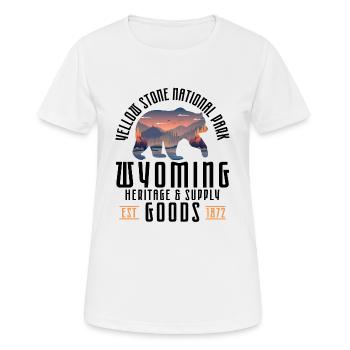 Parc national de la Pierre Jaune - T-shirt respirant Femme - blanc - Devant - AI Model Female 172 dark (172cm)