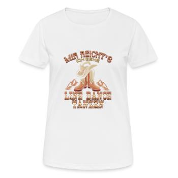 Line Dance Tanzen Cowboy Tänzer Western Geschenk - Frauen T-Shirt atmungsaktiv - Weiß - Vorne - AI Model Female 172 dark (172cm)