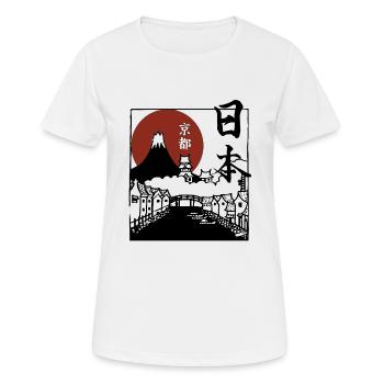 kyoto fuji ancien japon vieux nippon - T-shirt respirant Femme - blanc - Devant - AI Model Female 172 dark (172cm)