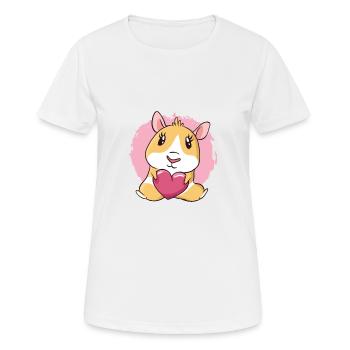 Cochon d'Inde - T-shirt respirant Femme - blanc - Devant - AI Model Female 172 dark (172cm)