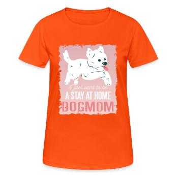Morkie Dogmom - T-shirt respirant Femme - orange néon - Devant - AI Model Female 172 dark (172cm)